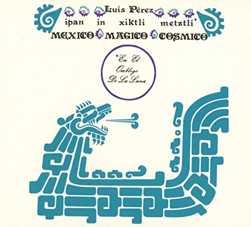 CD cover with turquoise Aztec-style serpent and lunar imagery.