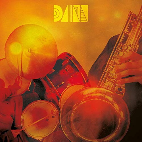 Warm-toned album cover featuring brass instruments and percussion, with yellow text.
