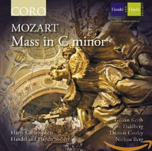 CD cover for Mozart’s Mass in C minor featuring angelic figures.