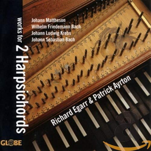 CD cover featuring two ornate harpsichords and composer names.