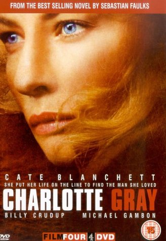 DVD cover for "Charlotte Gray" featuring Cate Blanchett in close-up.