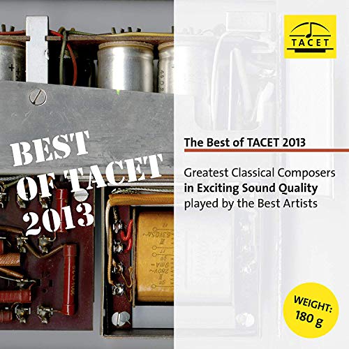 Vinyl record cover featuring vintage electronics and text: "Best of TACET 2013".