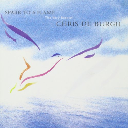 CD cover for Chris De Burgh’s “Spark to a Flame” album, blue sky.