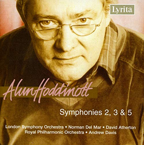 CD cover featuring portrait of composer Alun Hoddinott and text details.