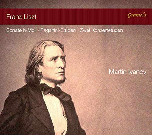 CD cover featuring a portrait of composer Franz Liszt and pianist Martin Ivanov.