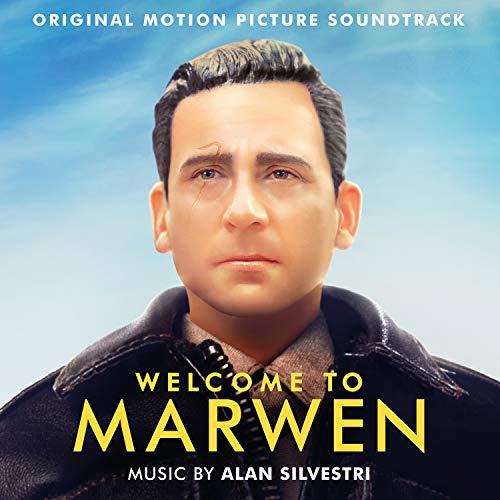 “Welcome to Marwen” soundtrack cover featuring a portrait of a man.