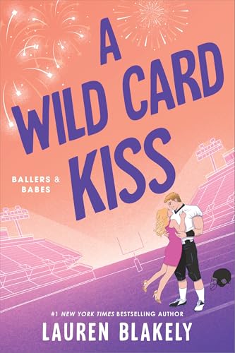 Book cover with couple embracing, fireworks, and a football stadium backdrop.