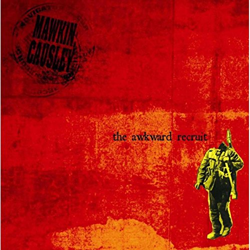 Red album cover with artist name, title, and silhouetted soldier.