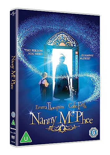Nanny McPhee DVD cover featuring a silhouette of a nanny standing in a doorway.