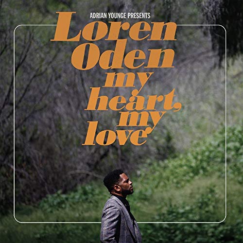 Album cover featuring Loren Oden’s portrait and orange text on a brown background.