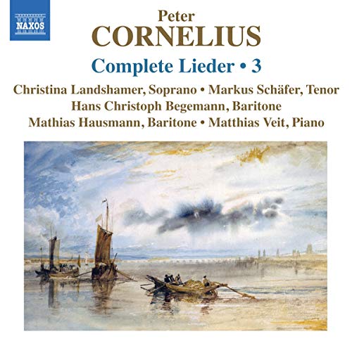 CD cover for Cornelius' "Complete Lieder Vol. 3" with a seascape painting.