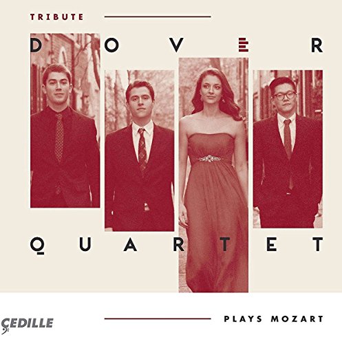 CD cover featuring portraits of four musicians, the Dover Quartet.