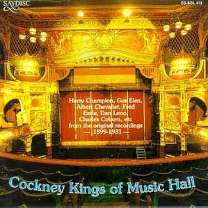 CD cover: ornate music hall stage with performer silhouettes and text.