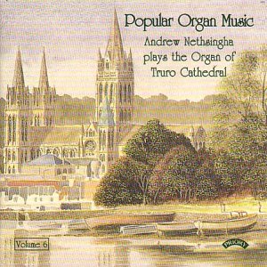 CD cover: cathedral illustration, text “Popular Organ Music Volume 6”.
