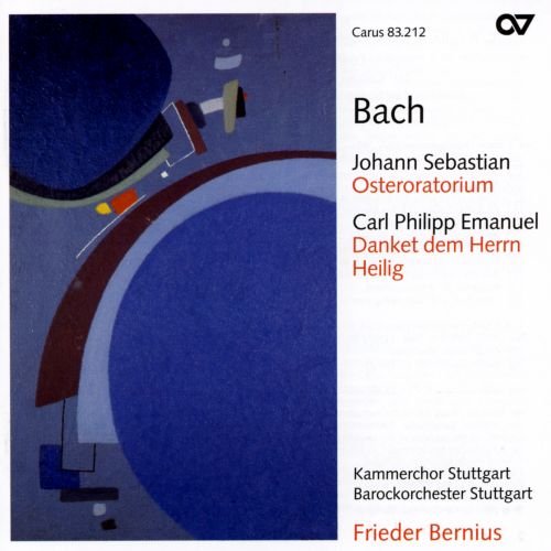 CD cover for Bach's Easter Oratorio and other works, abstract art.