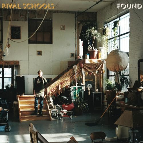 Album cover for Rival Schools’ “Found” featuring a man in a loft space.