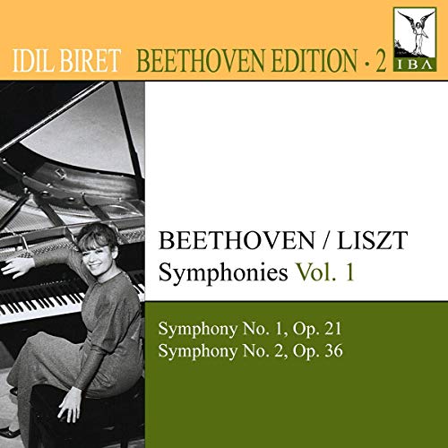 CD cover: pianist at a grand piano, text “Beethoven Symphonies Vol. 1”.
