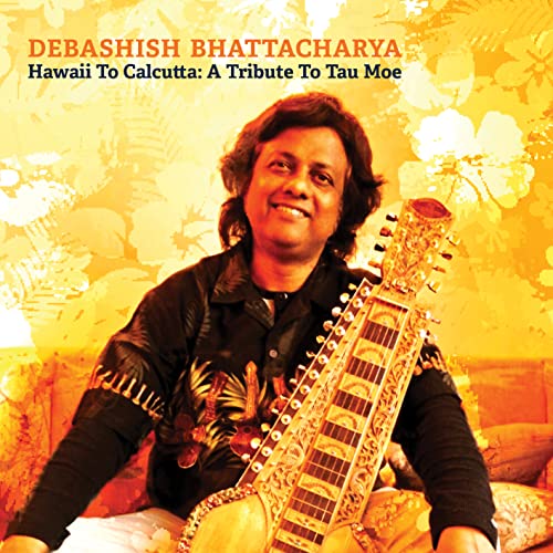 CD cover featuring Debashish Bhattacharya with a Hawaiian guitar.