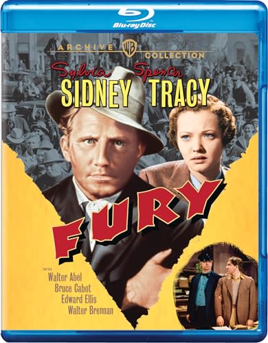 Blu-ray cover for "Fury" featuring Sidney Tracy and Sylvia Sidney.