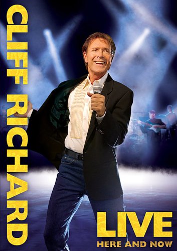 Cliff Richard singing into a microphone on a DVD cover.