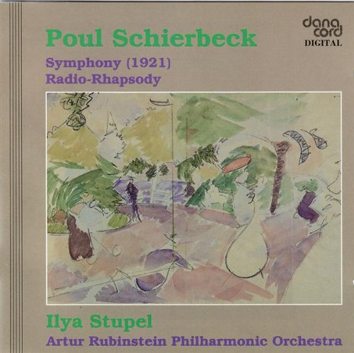 CD cover for Poul Schierbeck’s symphony with abstract, colorful artwork.