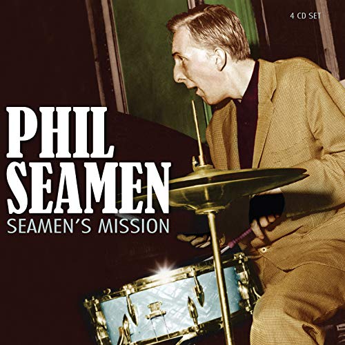 Phil Seamen album cover featuring a drummer in a suit playing a kit.