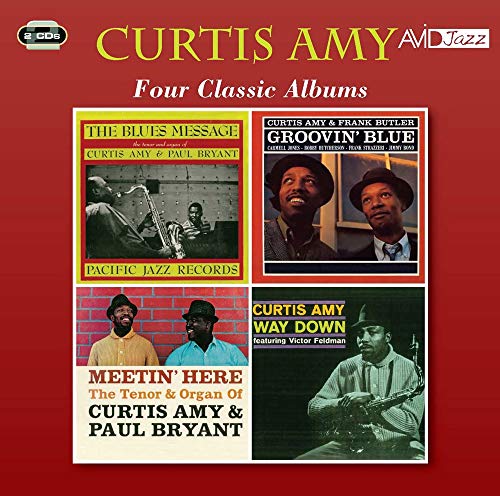 CD cover for Curtis Amy’s four jazz albums, featuring musicians’ portraits.