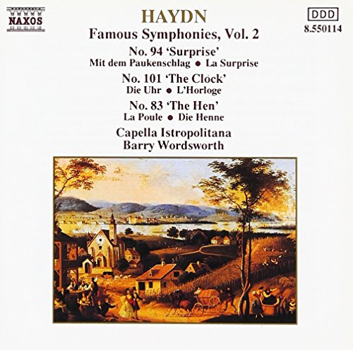 CD cover for Haydn symphonies featuring a pastoral landscape painting.