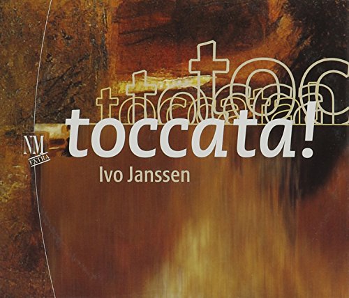 CD cover with abstract reddish-brown design and the word "toccata!" in white.