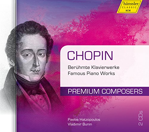 CD cover featuring a portrait of composer Frédéric Chopin in pink hues.