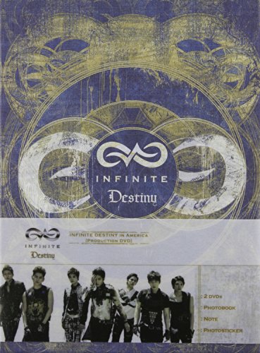 CD cover for “Destiny In America” featuring abstract gold design and band photo.