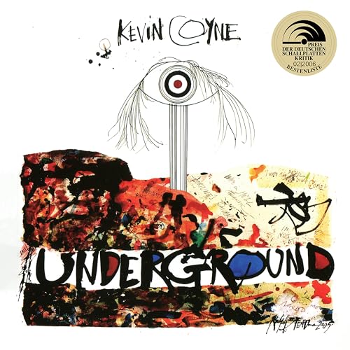 Vinyl record cover for Kevin Coyne’s “Underground” with eye illustration.