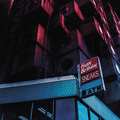 CD cover for Sneaks' "Happy Birthday" with a building facade.