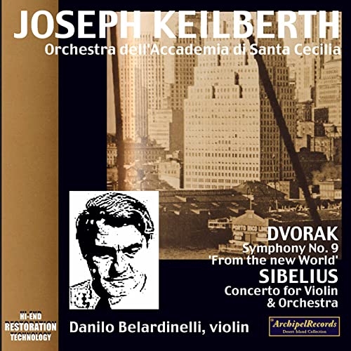 CD cover for Keilberth conducting Dvorak & Sibelius, with city skyline.
