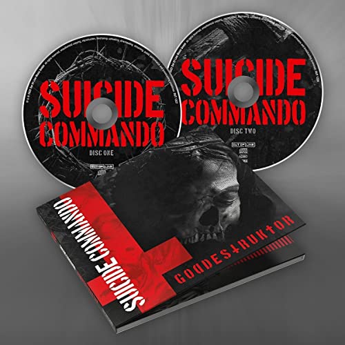 Two CDs and case featuring a skull image and red "Suicide Commando" text.
