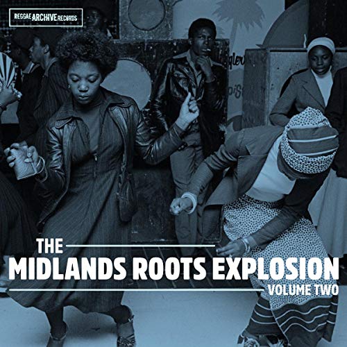 Vintage photo of people, album title “The Midlands Roots Explosion Volume Two.”
