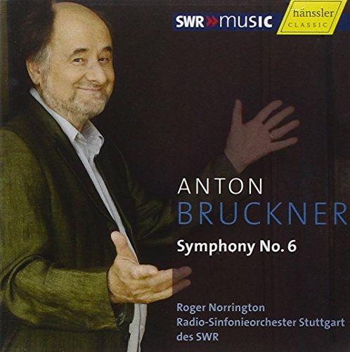 CD cover featuring portrait of conductor Roger Norrington and text “Anton Bruckner.”