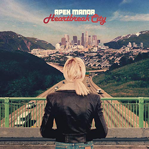 CD cover: woman views a distant city skyline from a highway overpass.