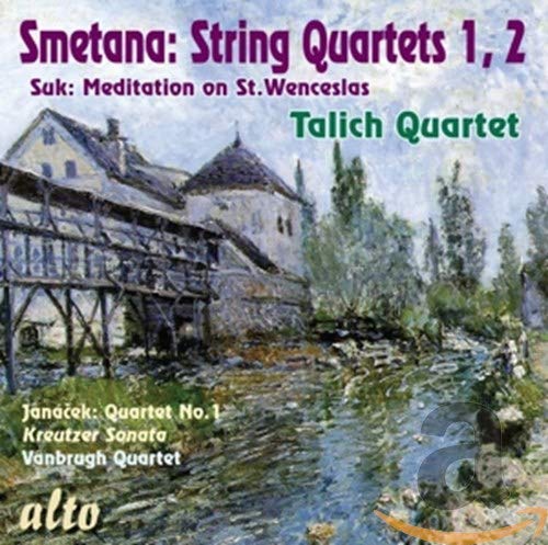 CD cover featuring a painting of a castle and flowing water.