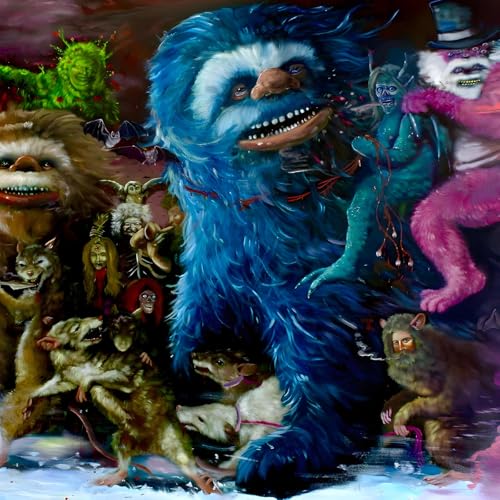Painted album cover featuring fantastical, monstrous creatures in a dark forest.