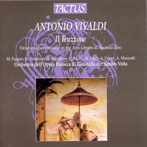 CD cover for "Il Teuzzone" by Vivaldi, featuring a baroque scene.
