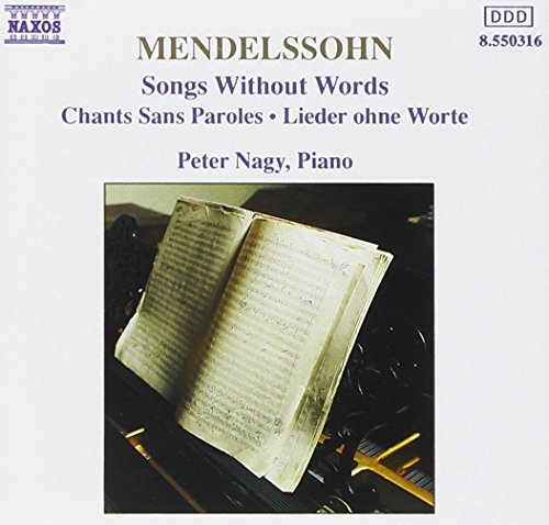 CD cover for Mendelssohn's "Songs Without Words" featuring an open book.
