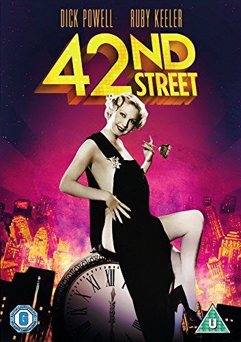 42nd Street" DVD cover featuring Ruby Keeler in a black dress and clock.