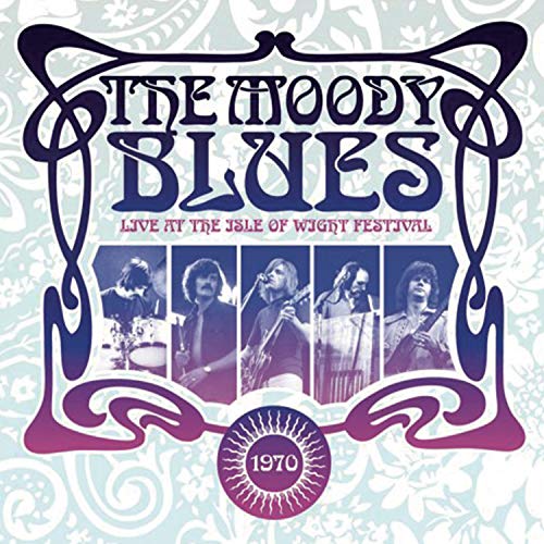 Moody Blues album cover featuring the band in a floral frame, dated 1970.