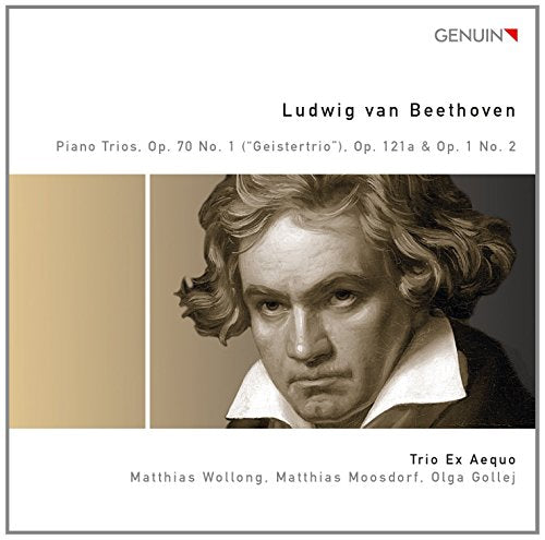 CD cover featuring a portrait of Beethoven and the text “Trio Ex Aequo.”