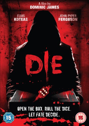 DVD cover art showing a hooded figure holding a box with a die.