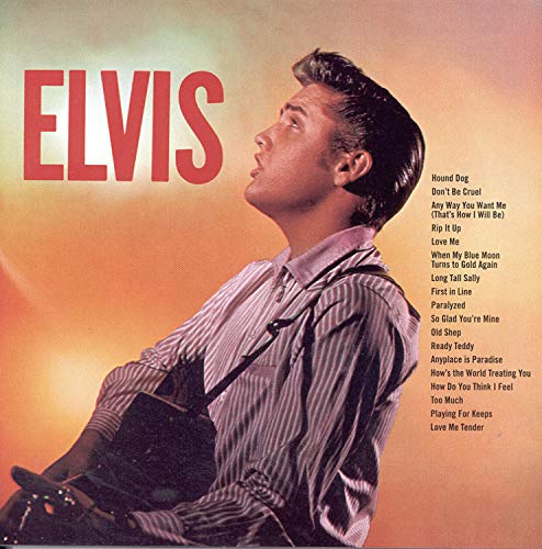 Elvis Presley album cover featuring a portrait and tracklist.