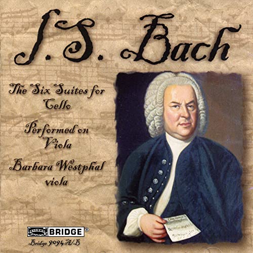 CD cover featuring a portrait of J.S. Bach and text details.