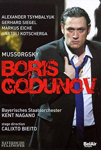 DVD cover for Mussorgskyās āBoris Godunovā opera featuring a man in a suit.