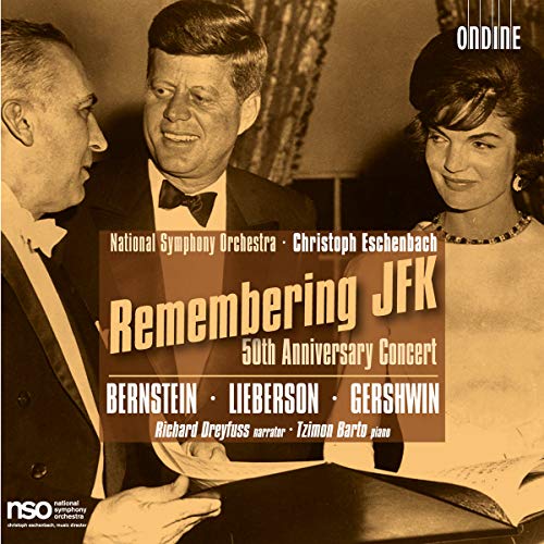 CD cover featuring JFK, Jacqueline Kennedy, and concert information.